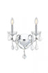 Elegant Lighting St. Francis 2 light in Chrome Wall Sconce Clear Royal Cut Crystal Model: V2015W2C/RC