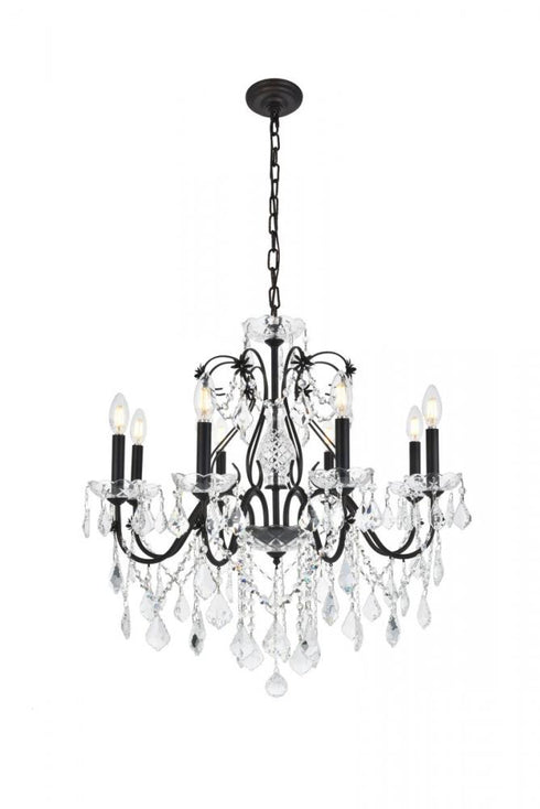 Elegant Lighting St. Francis 8 light in Chrome Chandelier Clear Royal Cut Crystal Model: V2015D26C/RC