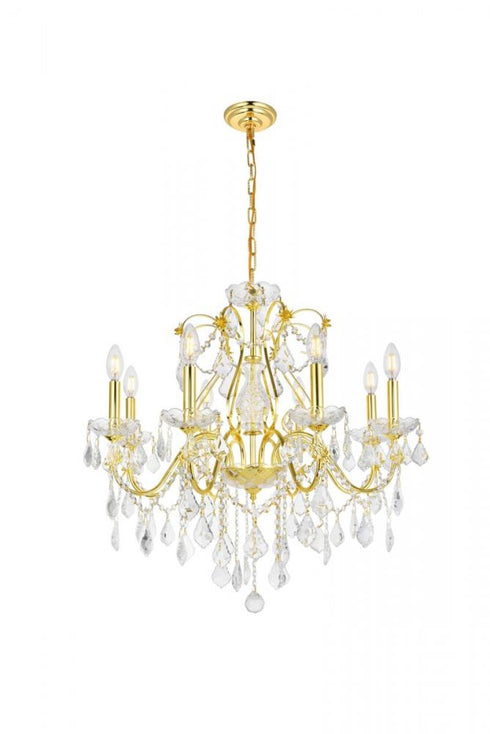 Elegant Lighting St. Francis 8 light in Chrome Chandelier Clear Royal Cut Crystal Model: V2015D26C/RC