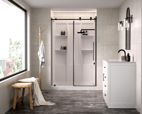 Elegant Lighting Sterling Shower Wall 48x32x72 in Glossy White Model: SW1014832GW