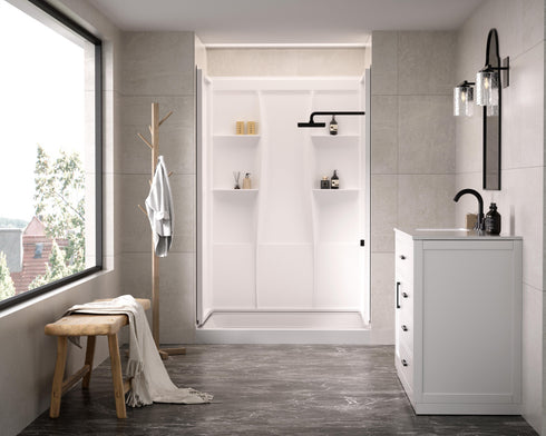 Elegant Lighting Sterling Shower Wall 48x36x72 in Glossy White Model: SW1014836GW