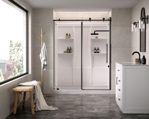 Elegant Lighting Sterling Shower Wall 60x32x72 in Glossy White Model: SW1016032GW