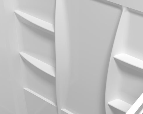 Elegant Lighting Sterling Shower Wall 60x36x72 in Glossy White Model: SW1016036GW