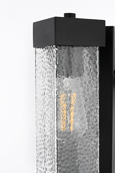 Elegant Lighting Swain 7 inch Outdoor Pendant in Black Model: OD370W14BK