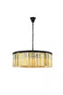 Elegant Lighting Sydney 10 light in Matte Black Chandelier Golden Teak (Smoky) Royal Cut Crystal Model: 1208G43MB-GT/RC