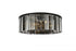 Elegant Lighting Sydney 10 light in Matte Black Flush Mount Golden Teak (Smoky) Royal Cut Crystal Model: 1208F43MB-GT/RC