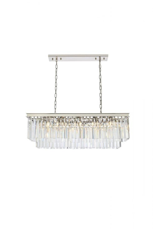 Elegant Lighting Sydney 12 light in Matte Black Chandelier Golden Teak (Smoky) Royal Cut Crystal Model: 1202D40MB-GT/RC