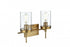 Elegant Lighting Taryin 14 inch Wall Sconce in Satin Gold in Satin Gold and Clear Finish Model: LD7319W14SG