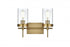 Elegant Lighting Taryin 14 inch Wall Sconce in Satin Gold in Satin Gold and Clear Finish Model: LD7319W14SG