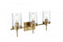Elegant Lighting Taryin 24 inch Wall Sconce in Satin Gold in Satin Gold and Clear Finish Model: LD7319W24SG