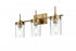 Elegant Lighting Taryin 24 inch Wall Sconce in Satin Gold in Satin Gold and Clear Finish Model: LD7319W24SG