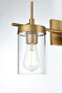 Elegant Lighting Taryin 24 inch Wall Sconce in Satin Gold in Satin Gold and Clear Finish Model: LD7319W24SG