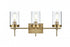 Elegant Lighting Taryin 24 inch Wall Sconce in Satin Gold in Satin Gold and Clear Finish Model: LD7319W24SG