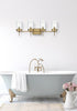 Elegant Lighting Taryin 32 inch Wall Sconce in Satin Gold in Satin Gold and Clear Finish Model: LD7319W32SG
