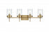 Elegant Lighting Taryin 32 inch Wall Sconce in Satin Gold in Satin Gold and Clear Finish Model: LD7319W32SG