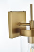 Elegant Lighting Taryin 4.5 inch Wall Sconce in Satin Gold in Satin Gold and Clear Finish Model: LD7319W5SG