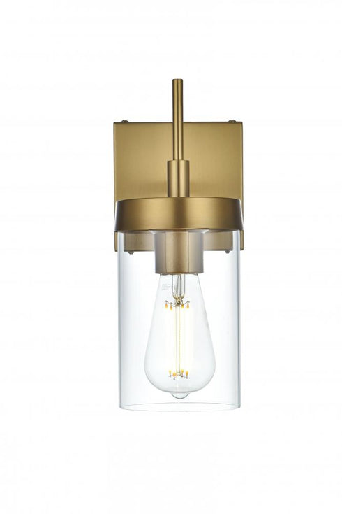 Elegant Lighting Taryin 4.5 inch Wall Sconce in Satin Gold in Satin Gold and Clear Finish Model: LD7319W5SG