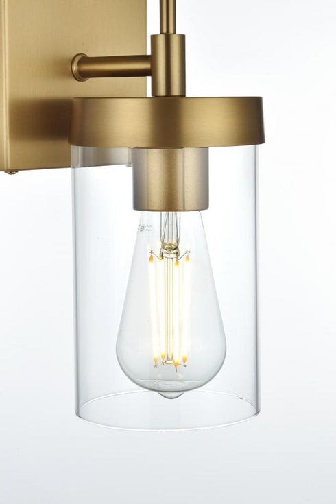 Elegant Lighting Taryin 4.5 inch Wall Sconce in Satin Gold in Satin Gold and Clear Finish Model: LD7319W5SG