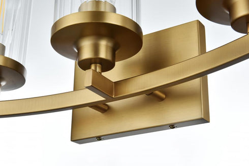 Elegant Lighting Thane 18 inch Wall Sconce in Satin Gold in Satin Gold and Clear Finish Model: LD7316W18SG