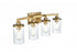 Elegant Lighting Thane 25 inch Wall Sconce in Satin Gold in Satin Gold and Clear Finish Model: LD7316W25SG
