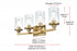 Elegant Lighting Thane 25 inch Wall Sconce in Satin Gold in Satin Gold and Clear Finish Model: LD7316W25SG