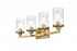 Elegant Lighting Thane 25 inch Wall Sconce in Satin Gold in Satin Gold and Clear Finish Model: LD7316W25SG