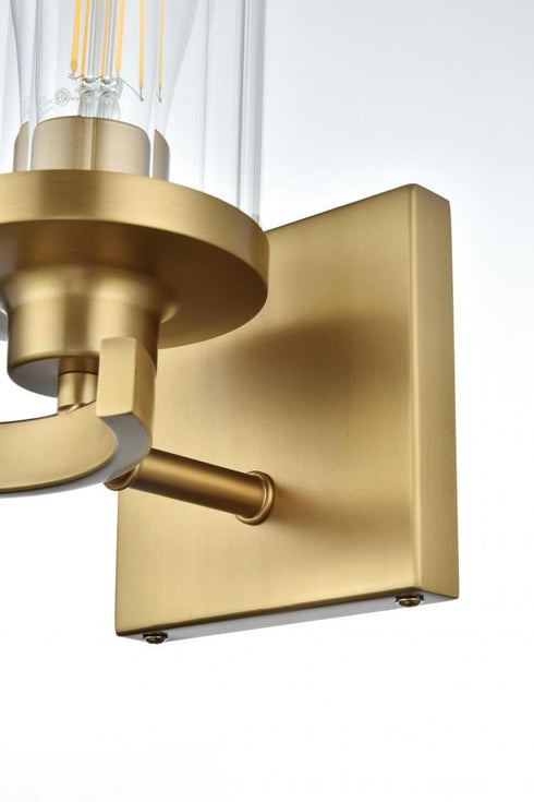 Elegant Lighting Thane 5 inch Wall Sconce in Satin Gold in Satin Gold and Clear Finish Model: LD7316W5SG