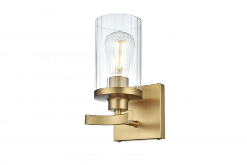 Elegant Lighting Thane 5 inch Wall Sconce in Satin Gold in Satin Gold and Clear Finish Model: LD7316W5SG