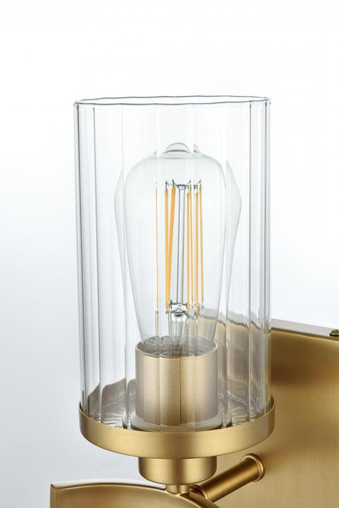 Elegant Lighting Thane 5 inch Wall Sconce in Satin Gold in Satin Gold and Clear Finish Model: LD7316W5SG