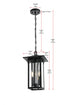 Elegant Lighting Thayer 7 inch Outdoor Pendant in Black Model: OD327H17BK