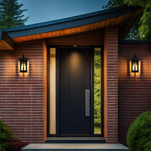 Elegant Lighting Thayer 7 inch Outdoor Pendant in Black Model: OD327W14BK