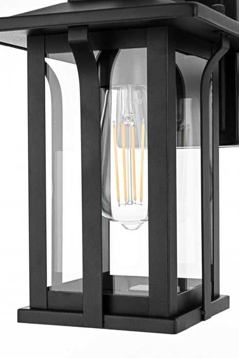 Elegant Lighting Thayer 7 inch Outdoor Pendant in Black Model: OD327W14BK