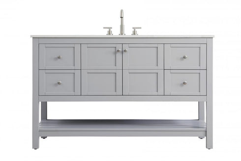 Elegant Lighting Theo 54 inch Single Bathroom Vanity in Black Model: VF16454BK