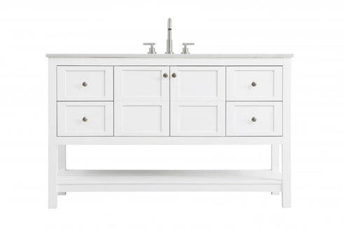 Elegant Lighting Theo 54 inch Single Bathroom Vanity in Black Model: VF16454BK