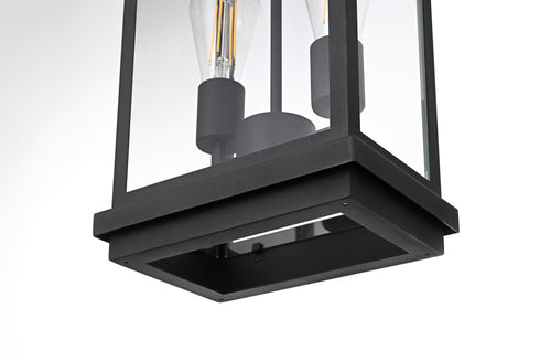 Elegant Lighting Theodore 2 Light Wall Sconce W9.4 Inch E7.8 Inch H20.5 Inch in Black Model: OD404W21BK
