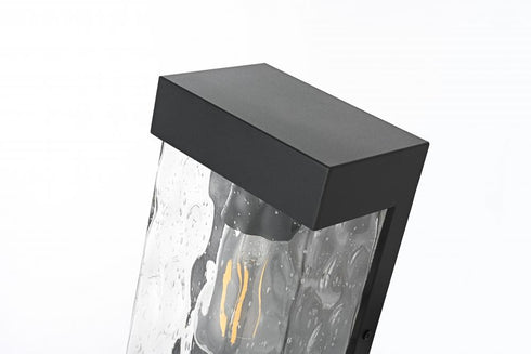 Elegant Lighting Thompson 7 inch Outdoor Pendant in Black Model: OD371W16BK