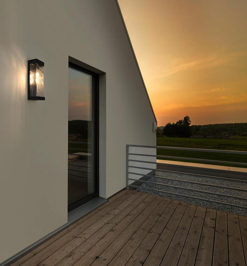 Elegant Lighting Thompson 7 inch Outdoor Pendant in Black Model: OD371W16BK