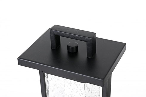 Elegant Lighting Tilton 7 inch Outdoor Pendant in Black Model: OD319P18BK