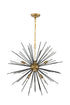 Elegant Lighting Timber 8 light in Brass and Black pendant Model: LD5038D30BK