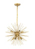 Elegant Lighting Timber 8 light in Brass pendant Model: LD5036D20BR
