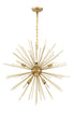 Elegant Lighting Timber 8 light in Brass pendant Model: LD5039D30BR