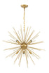Elegant Lighting Timber 8 light in Brass pendant Model: LD5039D30BR