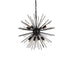 Elegant Lighting Timber 8 lights black pendant Model: LD5051D20BK