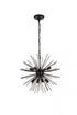 Elegant Lighting Timber 8 lights black pendant Model: LD5051D20BK