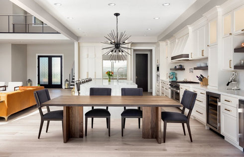 Elegant Lighting Timber 8 lights black pendant Model: LD5051D30BK