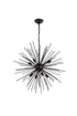 Elegant Lighting Timber 8 lights black pendant Model: LD5051D30BK