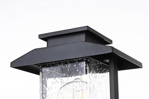 Elegant Lighting Tioga 7 inch Outdoor Pendant in Black Model: OD317P15BK