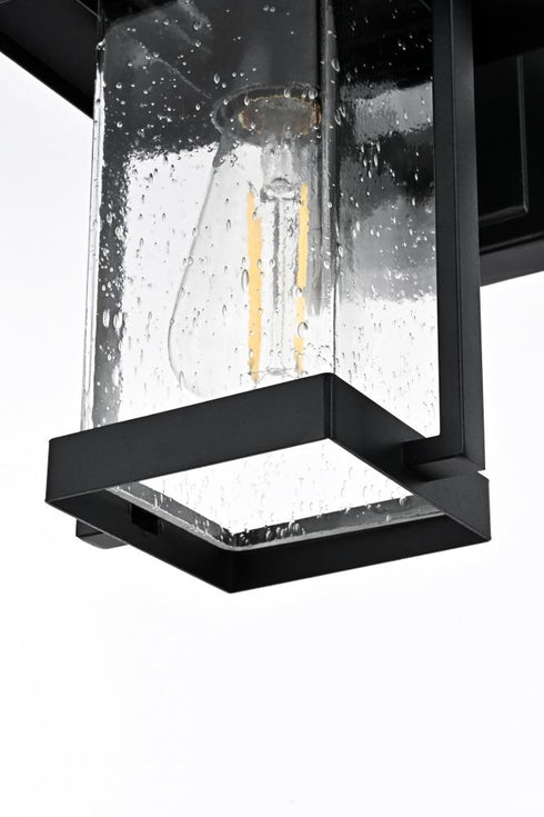 Elegant Lighting Tioga 7 inch Outdoor Pendant in Black Model: OD317W12BK