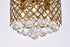 Elegant Lighting Tully 3 lights brass flush mount in Brass and Clear Finish Model: LD5010F10BR