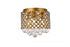 Elegant Lighting Tully 3 lights brass flush mount in Brass and Clear Finish Model: LD5010F10BR